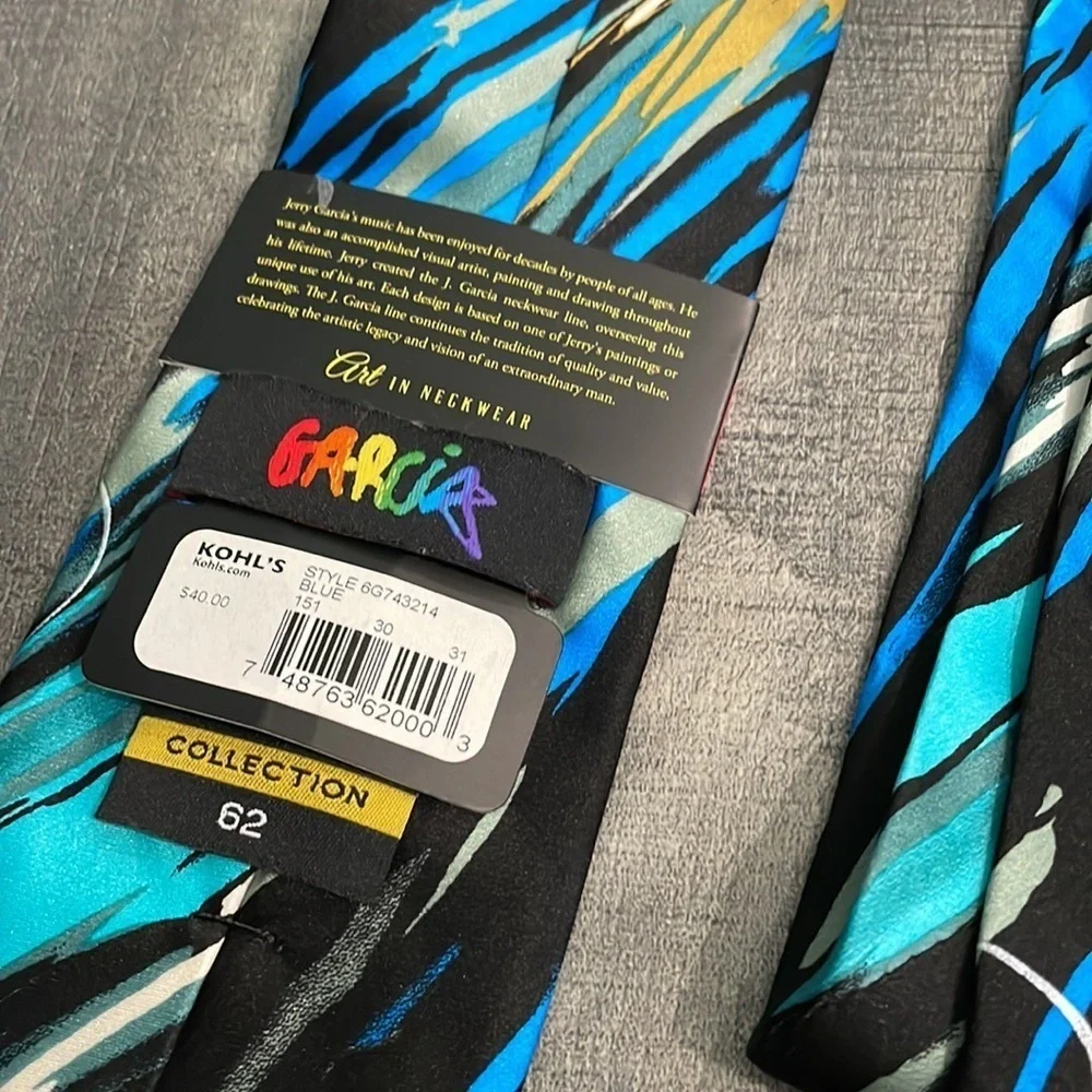 Jerry Garcia Silk Necktie Tie NEW California Mission Collection & Zoot set of 2